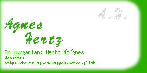 agnes hertz business card